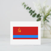 SSR-Flagge für Kasachstan Postkarte (Stehend Vorderseite)