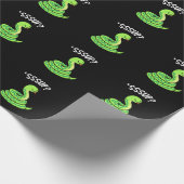 Sssup Funny Hissing Snake Pun Dark BG Geschenkpapier (Ecke)
