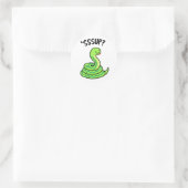 Sssup Funny Hissing Snake Pun Runder Aufkleber (Tasche)