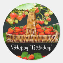 Sstrawberry Basket ~ Geburtstagsticker