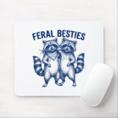 Ssum Feral Ies Matching Friend Twinning Funny Bff Mousepad (Mit Mouse)