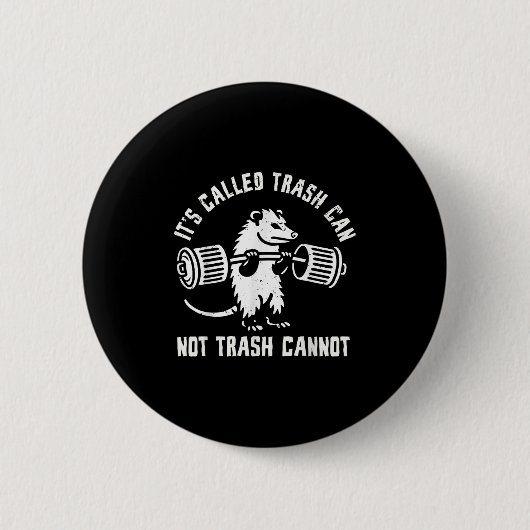 Ssum Ossum Trash Can Trash Cannot Funny Joke Ossum Button (Vorderseite)