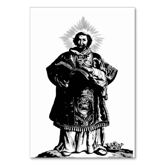 St. Adalbert von Prager Bischof und Märtyrer Tischnummer (Vorderseite)