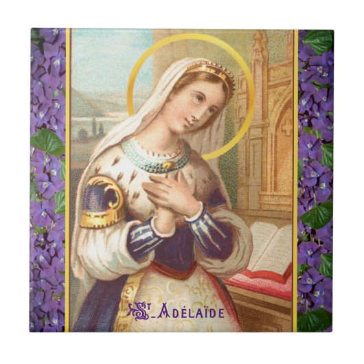 St. Adelaide, Kaiserin Heiliger Römer (LT 03) Fliese (Vorderseite)