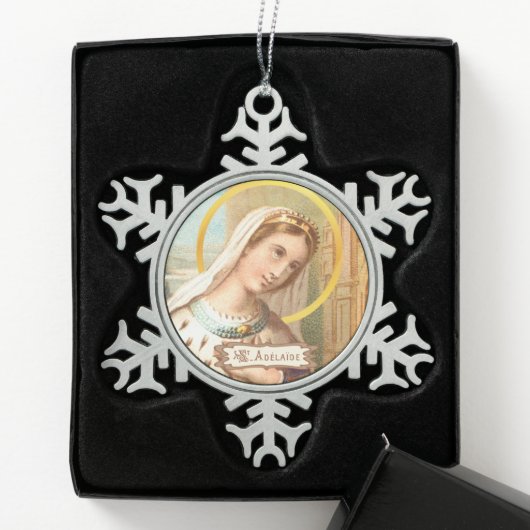 St. Adelaide, Kaiserin Heiliger Römer (LT 03) Schneeflocken Zinn-Ornament (Box)