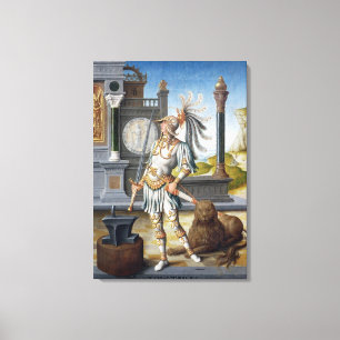 St. Adrian in Armor in einer offenen Landschaft Leinwanddruck