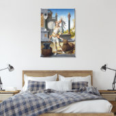 St. Adrian in Armor in einer offenen Landschaft Leinwanddruck (Insitu (Schlafzimmer))