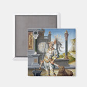 St. Adrian in Armor in einer offenen Landschaft Magnet (Vorderseite/Rückseite)