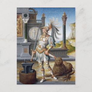 St. Adrian in Armor in einer offenen Landschaft Postkarte