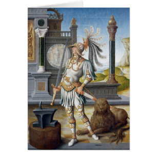 St. Adrian in der Rüstung in einer offenen