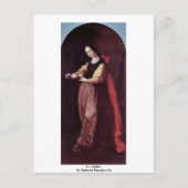 St. Agatha, By Zurbarán Francisco De Postkarte (Vorderseite)