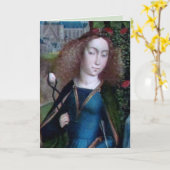 St. Agatha of Sicily (Detail; M 070) Karte (Gelbe Blume)