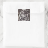 St. Agnes (Albumen-Druck) Quadratischer Aufkleber (Tasche)