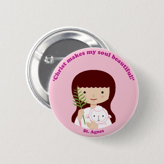 St. Agnes Button (Vorne & Hinten)
