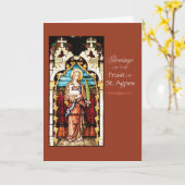 St. Agnes Feast Day Blessings Karte (Gelbe Blume)