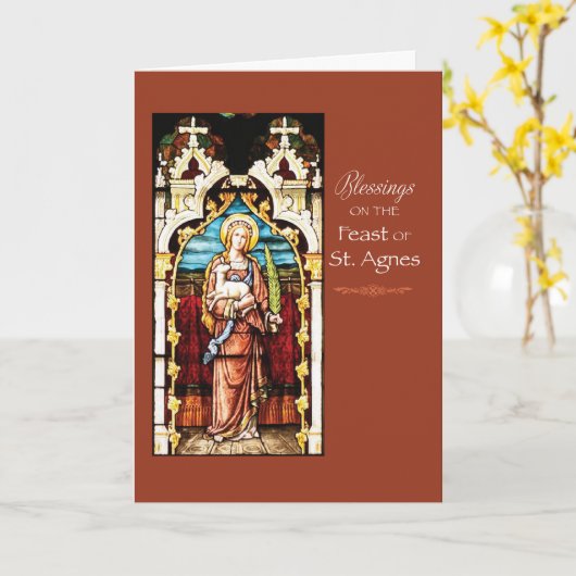 St. Agnes Feast Day Blessings Karte (Gelbe Blume)