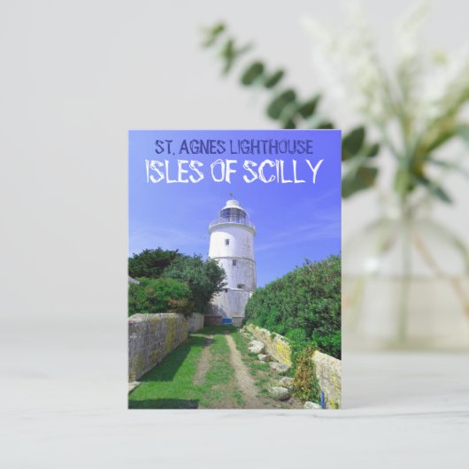 St. Agnes Leuchtturm - Isles Of Scilly Postkarte (Stehend Vorderseite)
