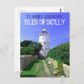 St. Agnes Leuchtturm - Isles Of Scilly Postkarte (Vorne/Hinten)