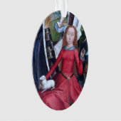 St. Agnes mit ihrem Lamm (Detail; M 070) Acrylisch Ornament (Vorderseite)