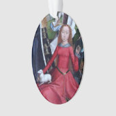 St. Agnes mit ihrem Lamm (Detail; M 070) Acrylisch Ornament (Vorderseite)