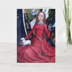 St. Agnes mit ihrem Lamm (Detail; M 070) Karte