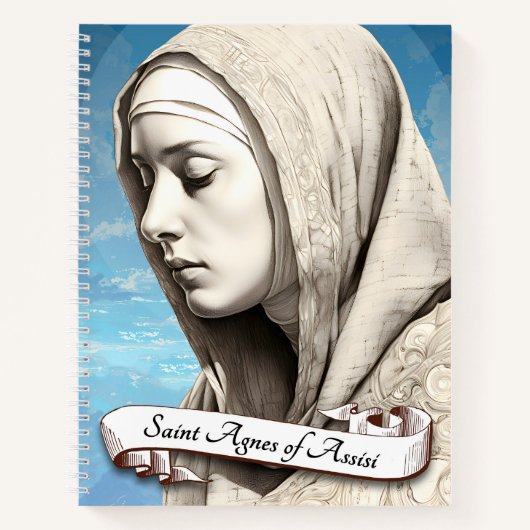 St. Agnes of Assisi Sister of St. Clare Notizblock (Vorderseite)