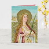 St. Agnes of Rome (BC 01) Card Karte (Gelbe Blume)