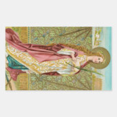 St. Agnes of Rome (BC 01) Rechteckiger Aufkleber (Vorderseite)