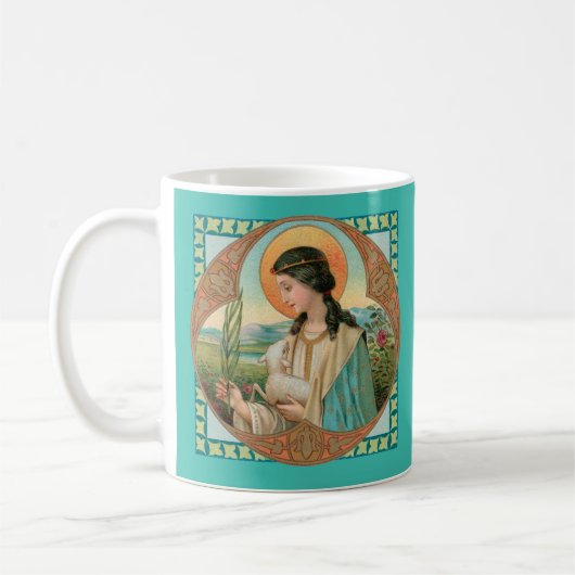 St. Agnes of Rome (BK 006) Tasse Kaffee (Links)
