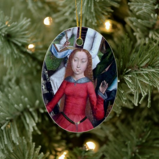 St. Agnes of Rome (Einzelheiten; M 070) Keramik Ornament (Baum)