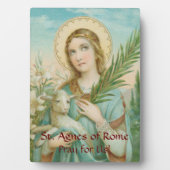 St. Agnes of Rome (MH 01) 5"x7" Fotoplatte (Vorderseite)