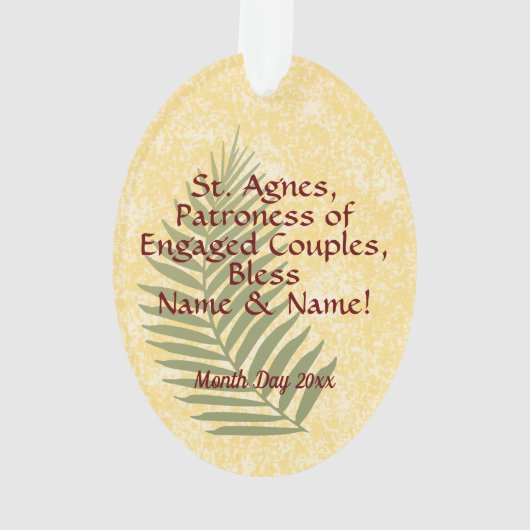 St. Agnes of Rome (MH 01) Acryl Ornament (Rückseite)
