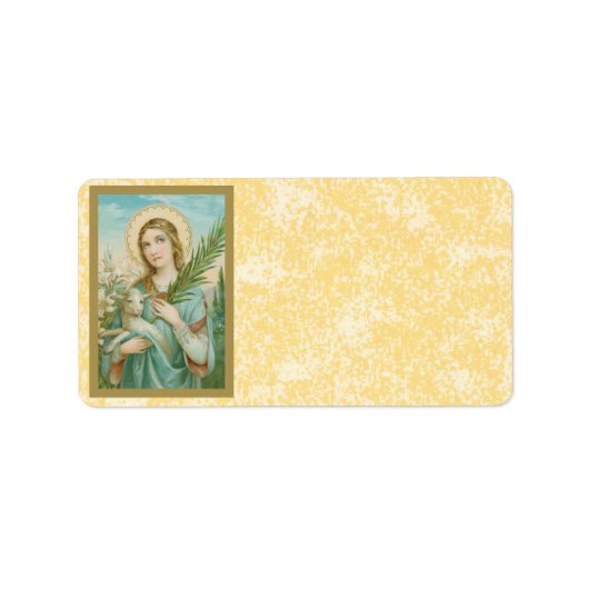 St. Agnes of Rome (MH 01) Adressaufkleber (Vorne)