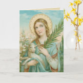St. Agnes of Rome (MH 01) Card Karte (Gelbe Blume)