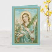 St. Agnes of Rome (MH 01) Card Karte (Gelbe Blume)