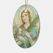 St. Agnes of Rome (MH 01) Keramik Ornament (Links)