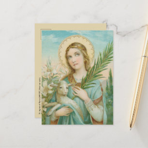 St. Agnes of Rome (MH 01) Postkarte