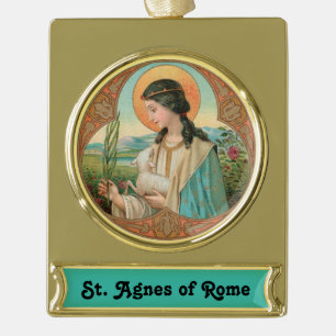 St. Agnes von Rom (BK 006) Banner-Ornament Gold