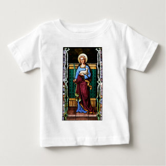 St. Agnes von Rom, Lamm und Palmblatt halten Baby T-shirt