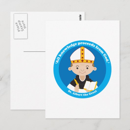 St. Albert der Große Postkarte (Vorne/Hinten)