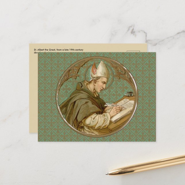 St. Albert the Great (BK 013) Postcard Postkarte (Vorderseite/Rückseite Beispiel)