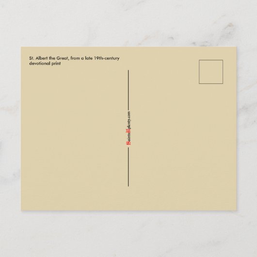 St. Albert the Great (BK 013) Postcard Postkarte (Rückseite)