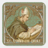 St. Albert the Great (BK 013) Quadratischer Aufkleber (Vorderseite)
