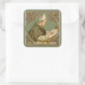 St. Albert the Great (BK 013) Quadratischer Aufkleber (Tasche)
