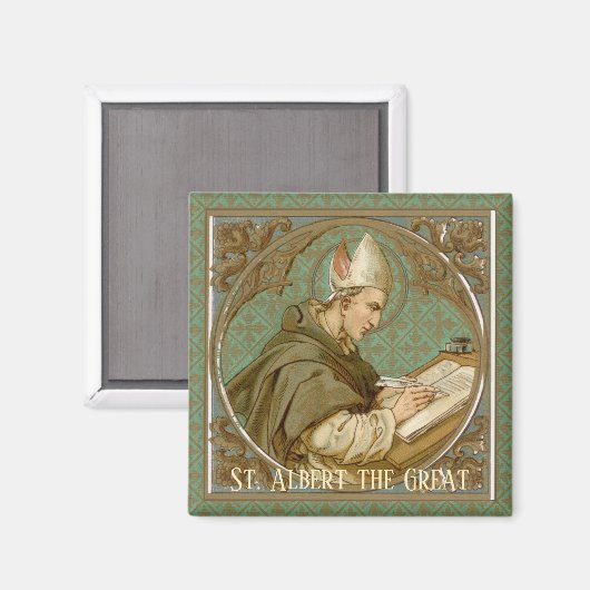 St. Albert the Great (BK 013) Square Magnet (Vorderseite/Rückseite)