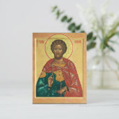 St. Alexander Nevsky Orthodox Christliches Symbol Postkarte (Stehend Vorderseite)