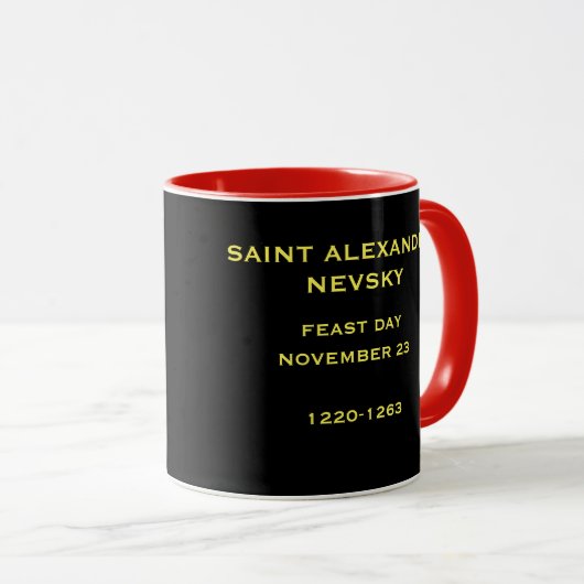 St. Alexander Nevsky* Portrait Tasse (VorderseiteRechts)