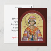 St. Alexandra-Gebetskarte Postkarte (Vorne/Hinten)