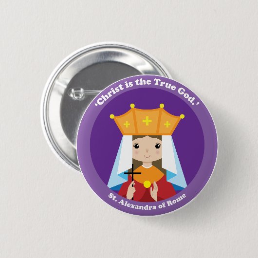 St. Alexandra von Rom Button (Vorne & Hinten)