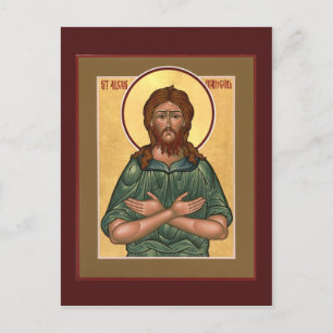 St. Alexis Man of God Prayer Card Postkarte